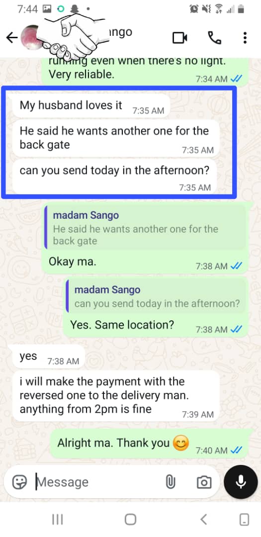 WhatsApp review screenshot 1